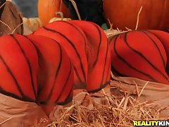 Kinky guy is having fun with random girls who are playing with his hard dick