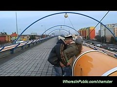 Horny guy got a blowjob in a public place and enjoyed every second of it