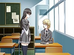 Cartoon schoolgirl likes doing naughty things with her best friend, instead of going to school