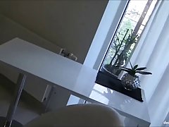 Big ass blonde lady is always in the mood for casual sex, with her colleague from work