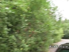 Adorable, amateur girl is getting fucked in the back seat of the car and enjoying it