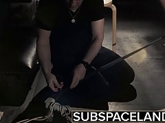 Slim brunette likes BDSM games a lot and enjoys everything her partner is doing to her