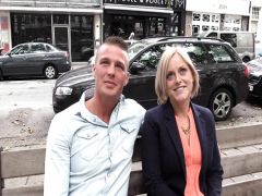 Couple walks around the city and shpilitsya in an anal as though for the first time