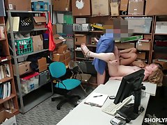 Two babes are getting fucked because they were caught shoplifting, so they had to be punished