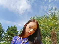 Leyla Peachbloom got fucked in the ass, from the back, until she started moaning from pleasure