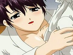 Cartoon chick with big milk jugs is moaning from pleasure while her lover is licking her pussy