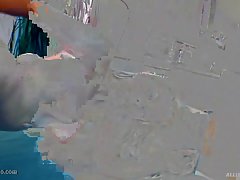 Good looking wife, Angelina is getting her husband’s big dick from behind, while sucking a huge cock