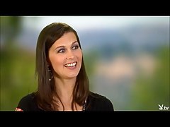 Slutty brunette lady is sucking her husband’s huge cock, while they have a hot shower