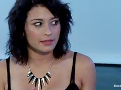 Kinky lesbians are having wild sex in front of the camera, in their special room